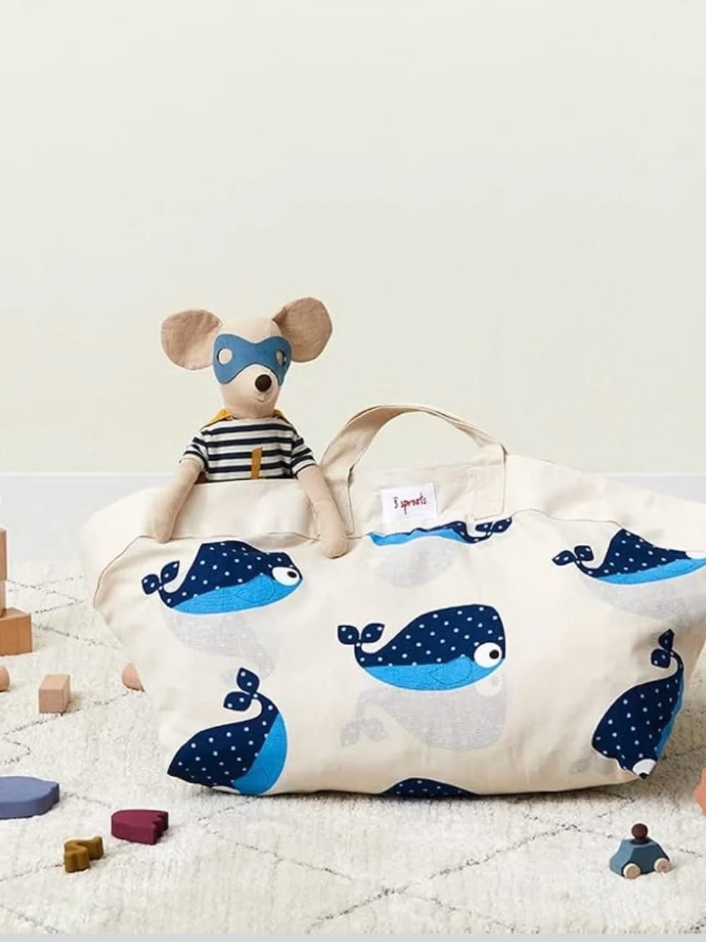NWOT 3 Sprouts Play Mat & Toy Storage Bag - hedgehog